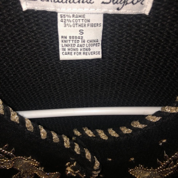 Christmas Cardigan vintage Samantha Taylor Reindeer women’s small - Picture 4 of 12